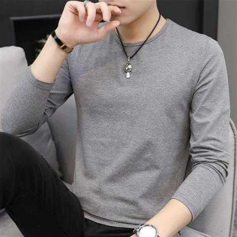 Camiseta de rendimiento de manga larga con cuello en V para hombre