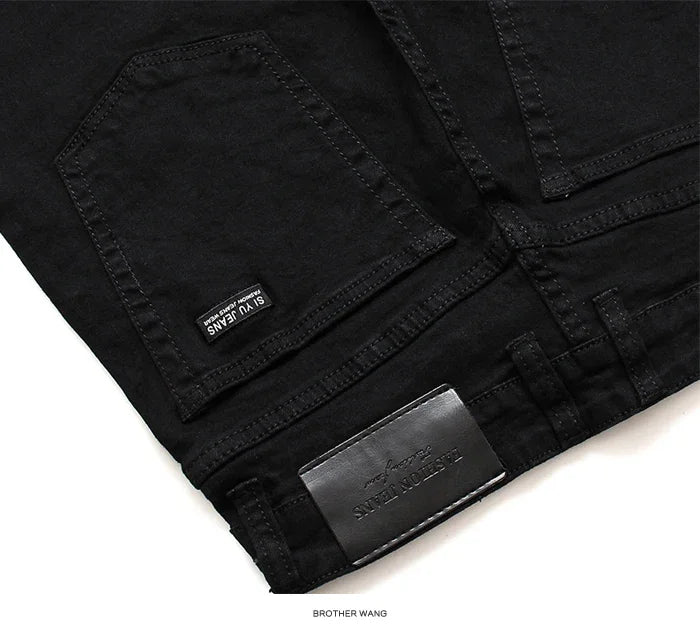 Men’s Black Straight-Leg Denim Jeans