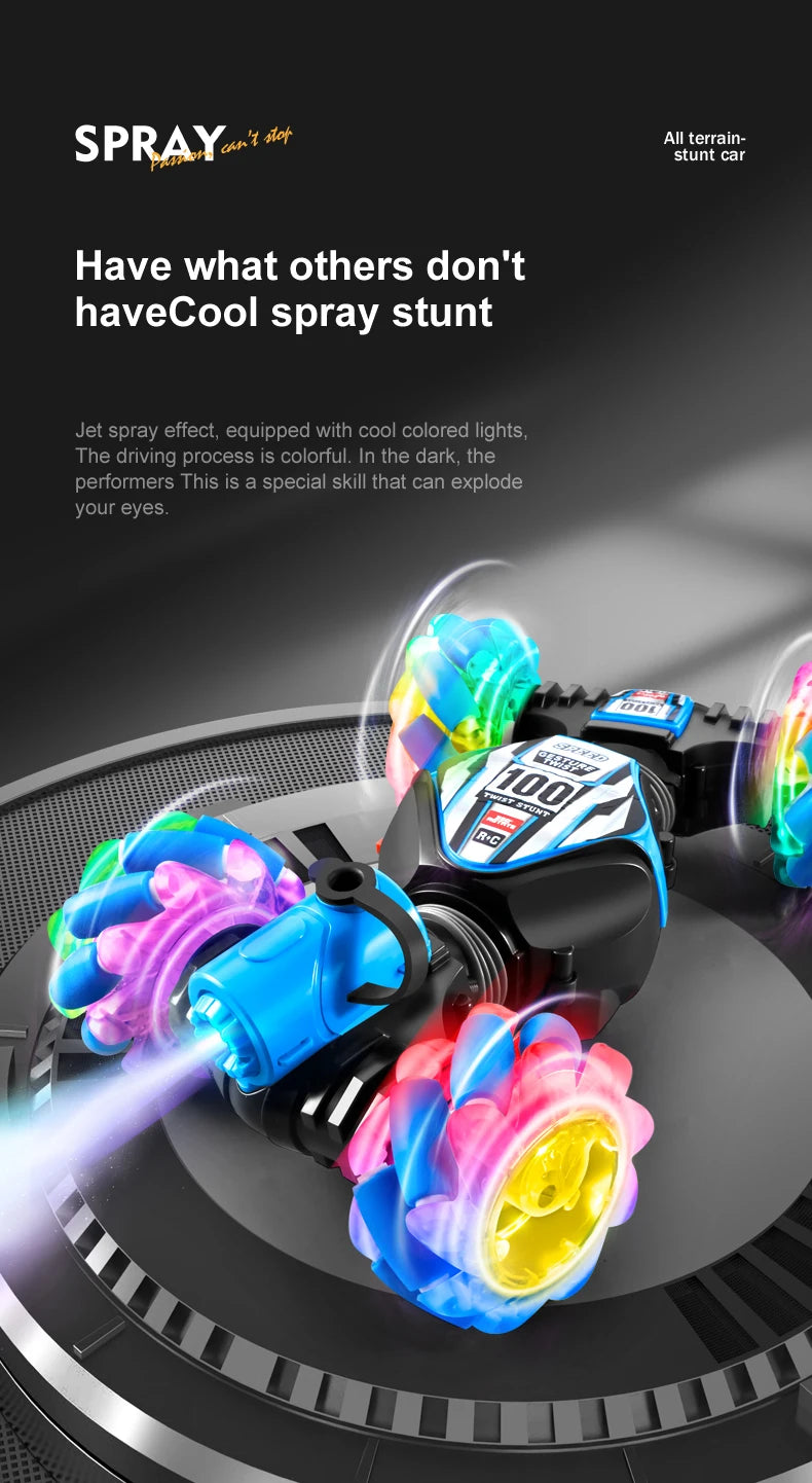 Top RC Stunt Car 2.4G Remote Control Cars RC Watch Gesture Sensor LED Rotation Gift Electronic Toy for Kids Boys
