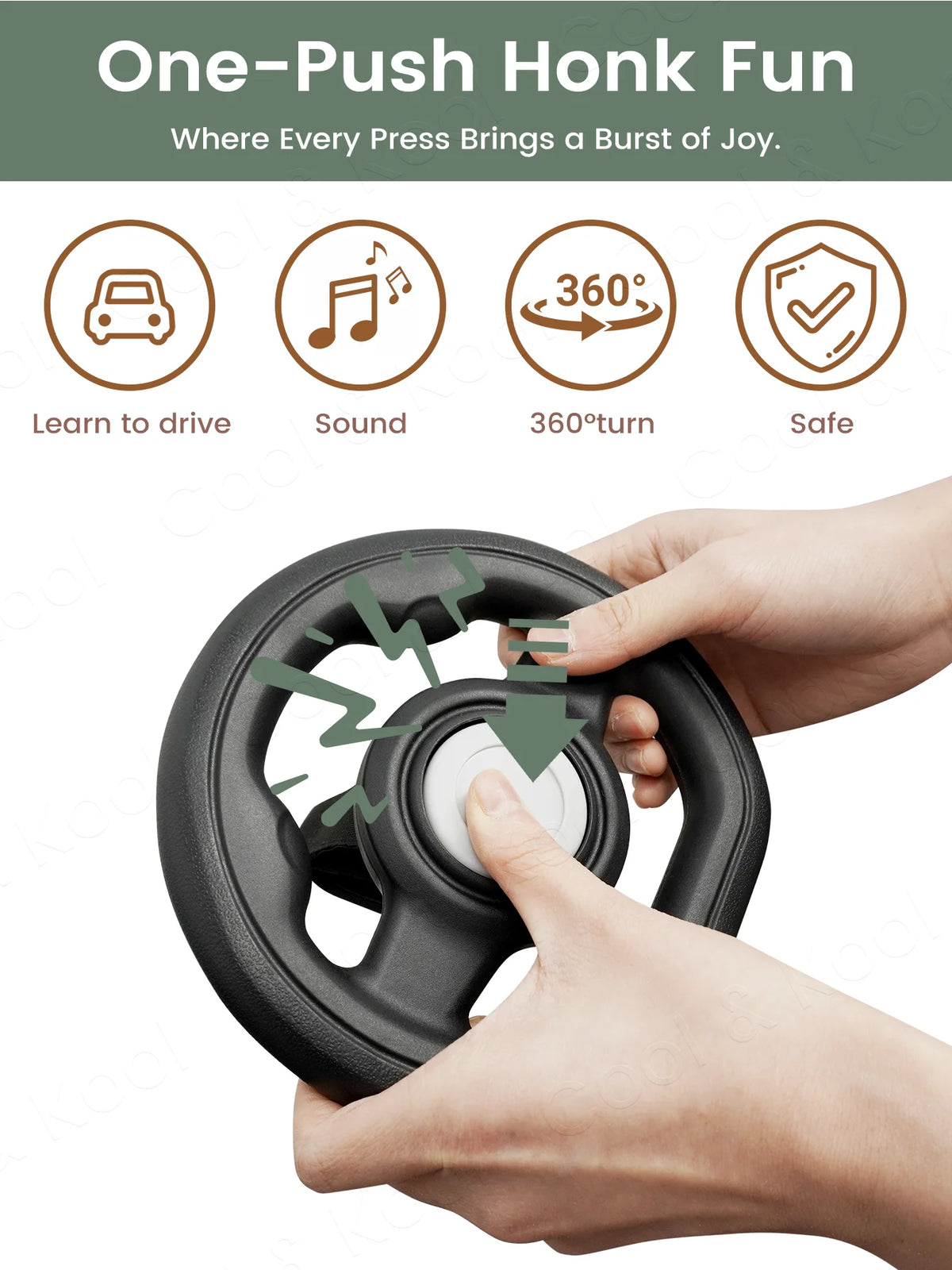 360° Stroller Steering Wheel Toy