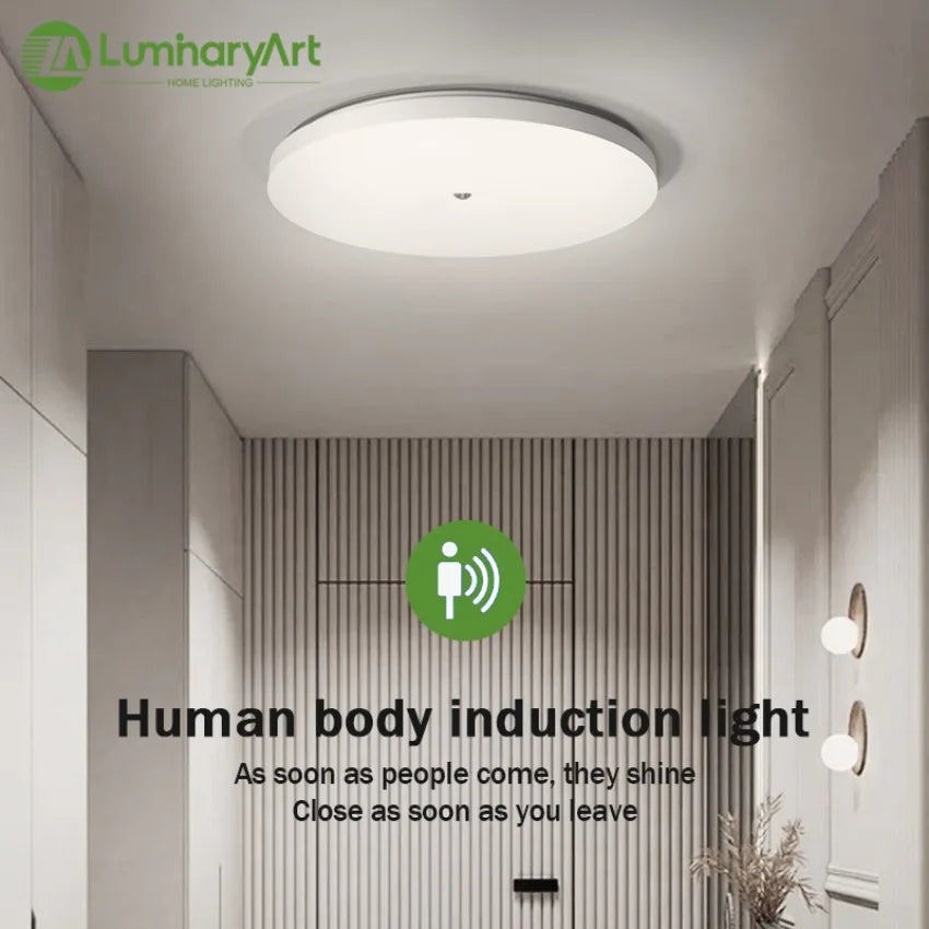 White LED Ceiling Light with Motion Sensor