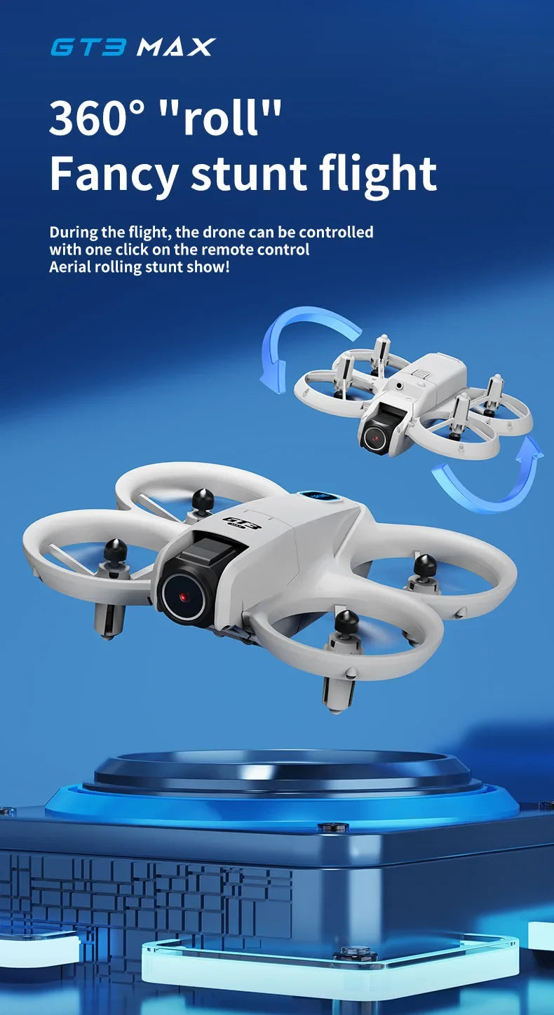 2025New GT3 MAX Drone 8K HD 4.3" Remote Control Headless Mode Helicopter 360° Flip Quadcopter Toys Mini Drone Fors Kid Toy Gifts