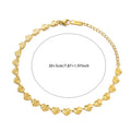 Women’s Stainless Steel Leaf & Heart Anklet