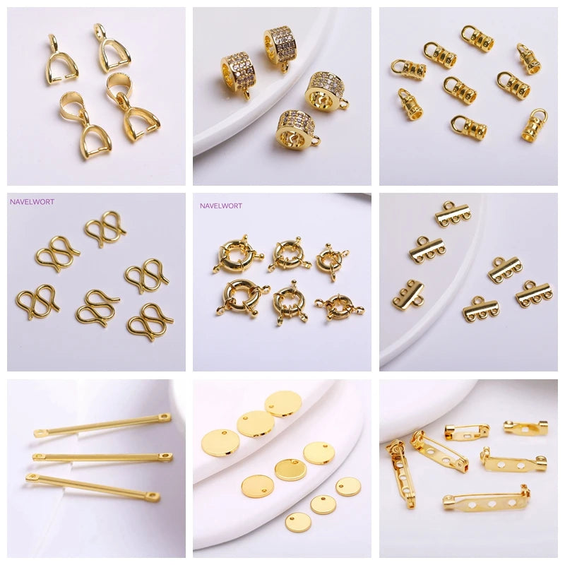 14K Gold-Plated Brass Jewelry-Making Chain
