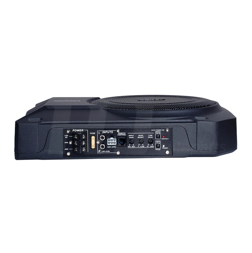 1pcs 10 Inch Car Bass Audio Speakers Active Sub Woofer Under Seat Woofer Power Amplifier 1200w 50hz-150hz low range With Control