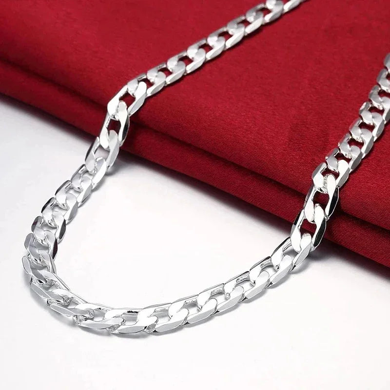 925 Sterling Silver 6mm Chain Necklace – 16–24 in
