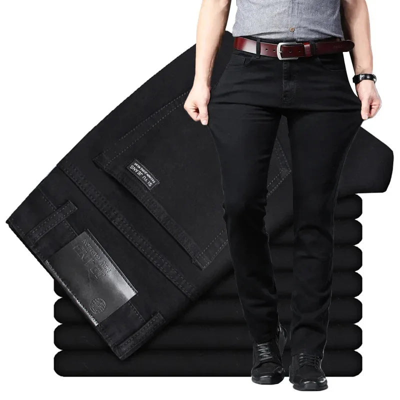 Men’s Black Straight-Leg Denim Jeans