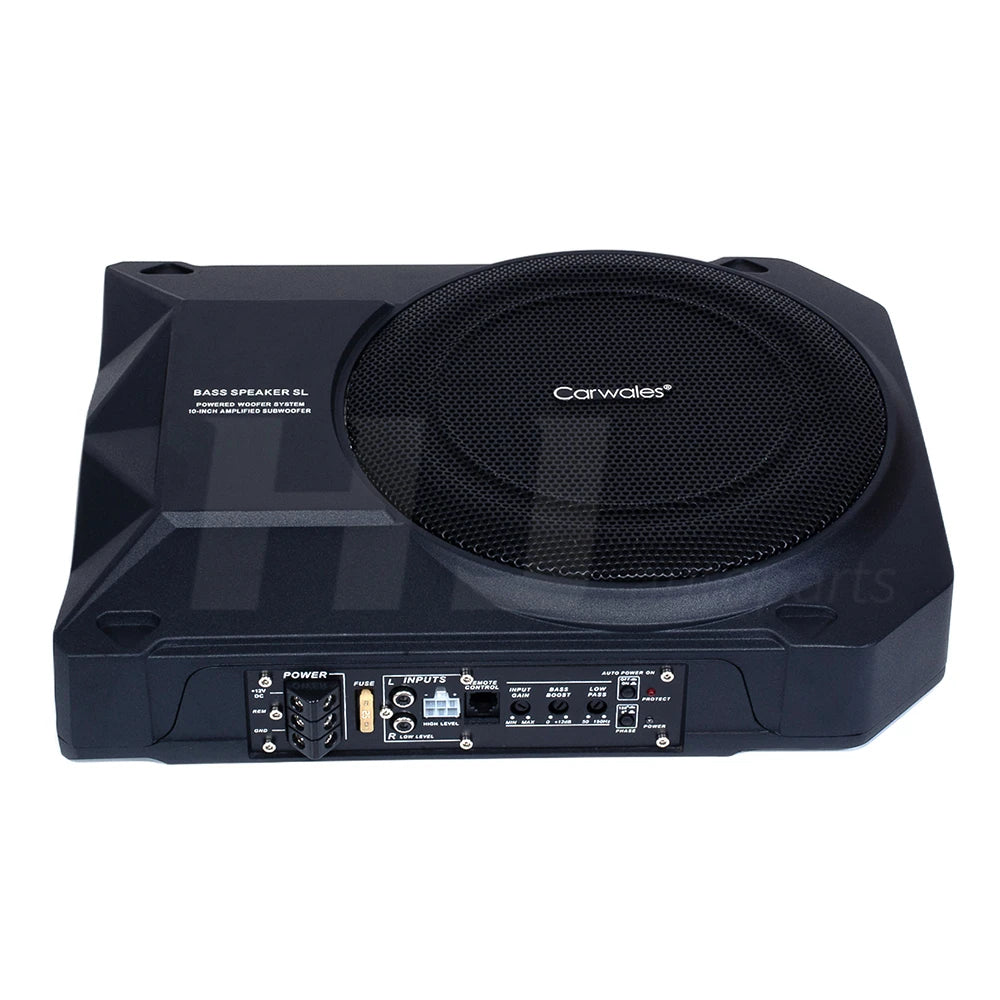 1pcs 10 Inch Car Bass Audio Speakers Active Sub Woofer Under Seat Woofer Power Amplifier 1200w 50hz-150hz low range With Control