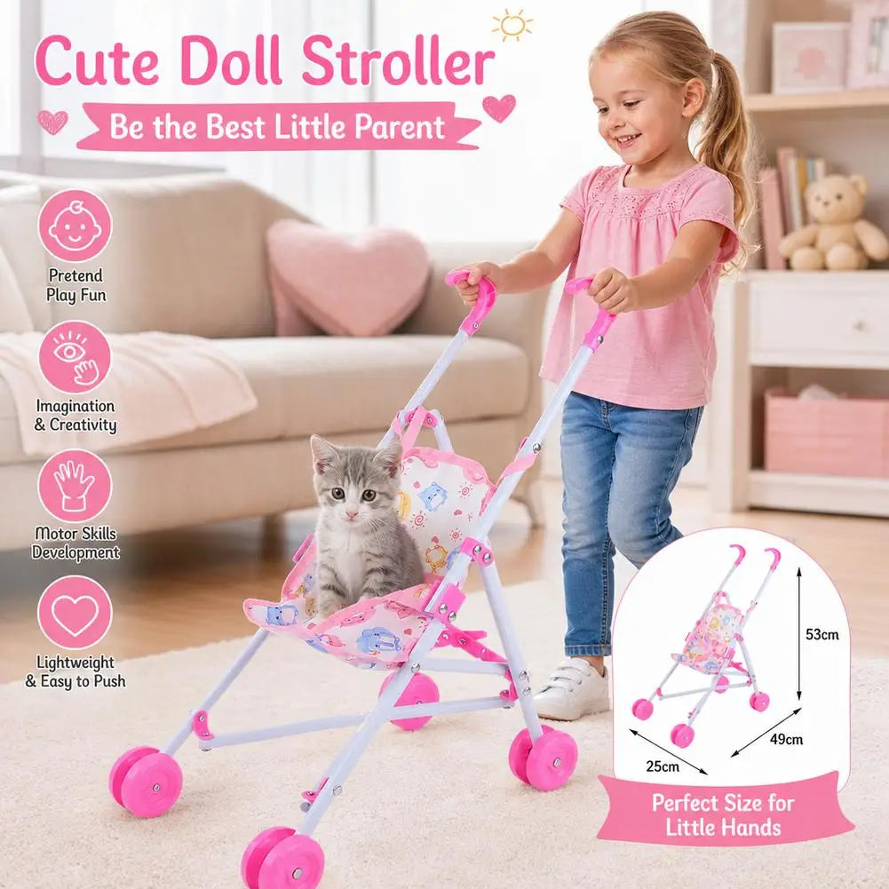 Foldable Doll Stroller Toy