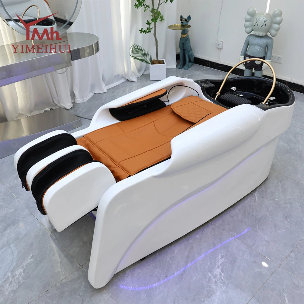 Ceramic Shampoo Station with Massage Bed