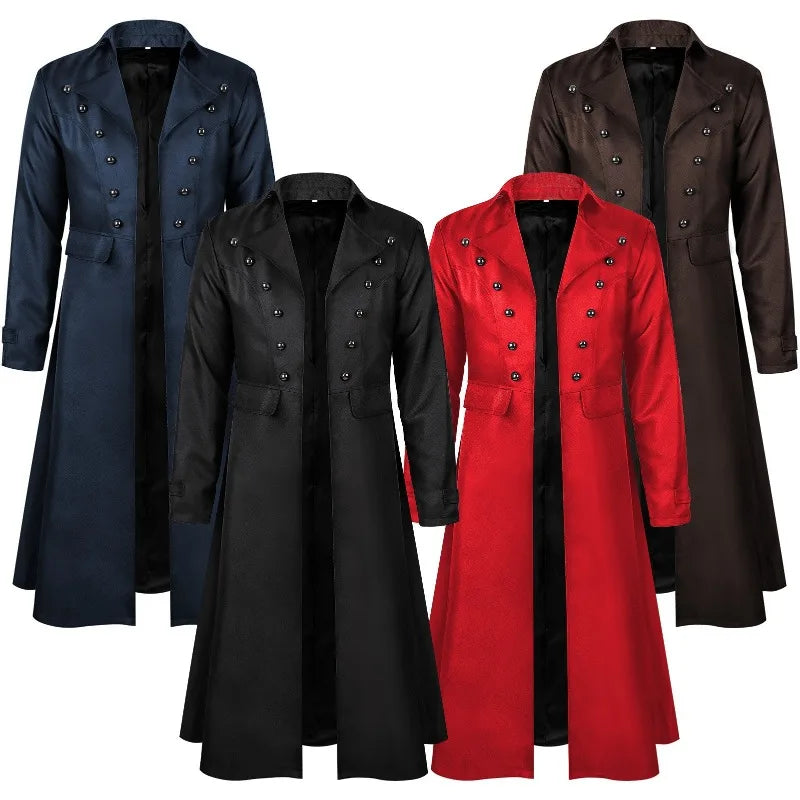Men’s Steampunk Stand-Collar Stage Jacket