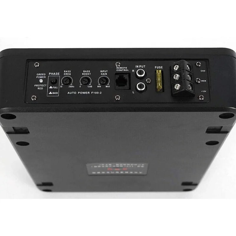 8" Low-Profile Amplified Subwoofer System, Under Seat Powered Subwoofer Active Hideaway Car Truck Sub, Built-in Amplifier, Remo