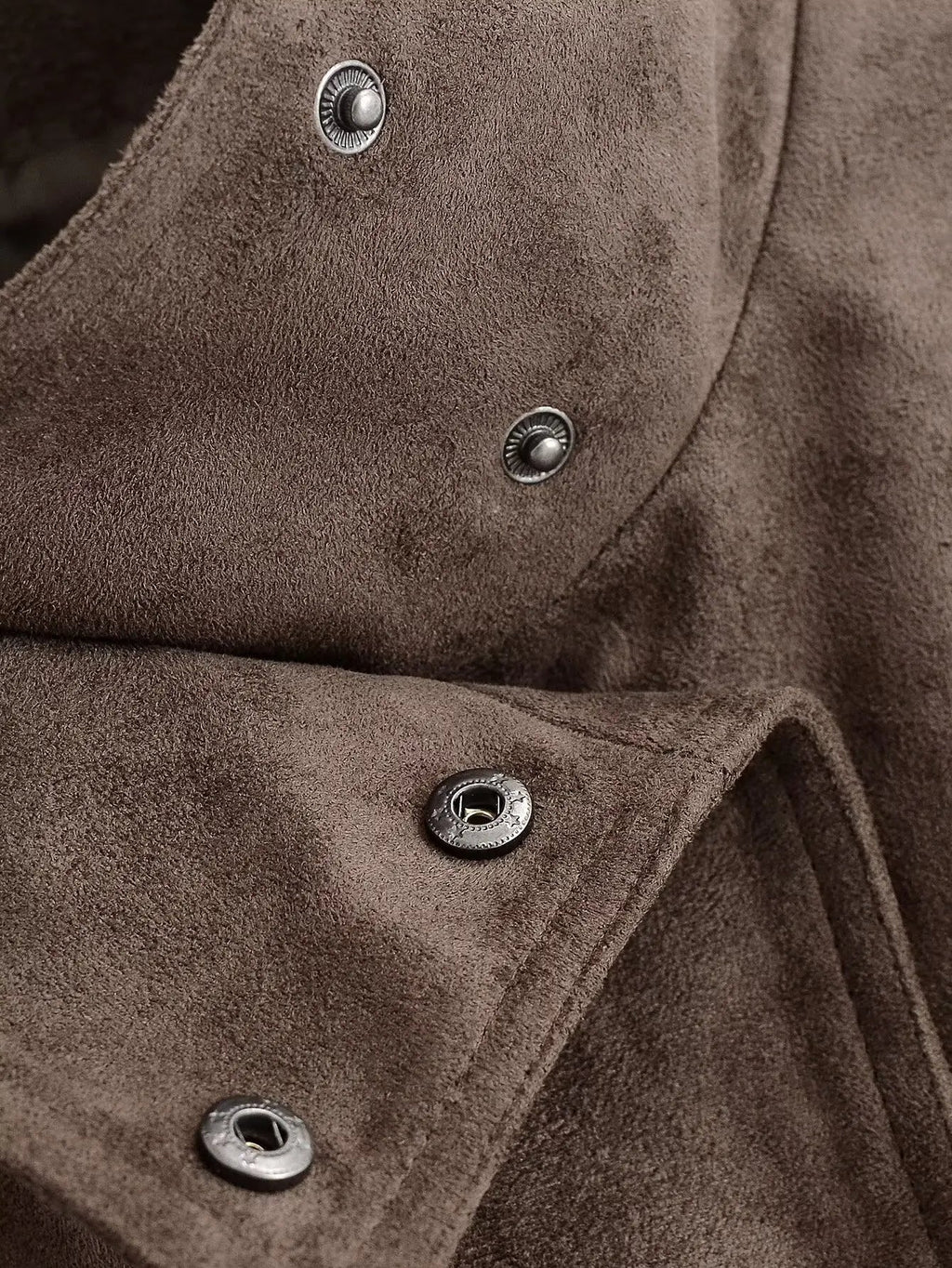 Women Brown Faux Leather Jackets Chic Casual Long Sleeve Lapel Loose Zipper Drawstring Coats Autumn Winter Streetwears Coats Padilla Innovations LLC