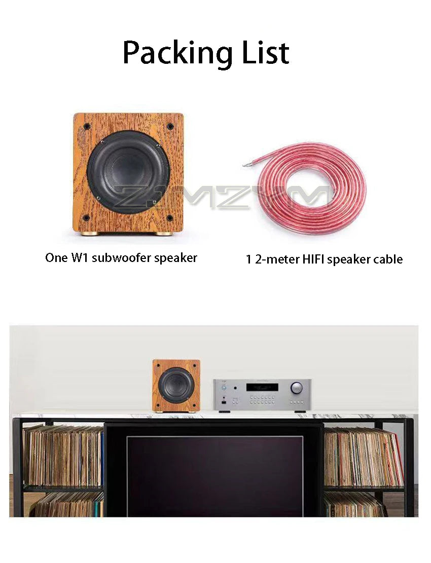 6.5-inch Large Magnetic Steel Subwoofer With Ultra-low Frequency And Passive Subwoofer 2.1 5.1 Home Theater Wooden Sound System
