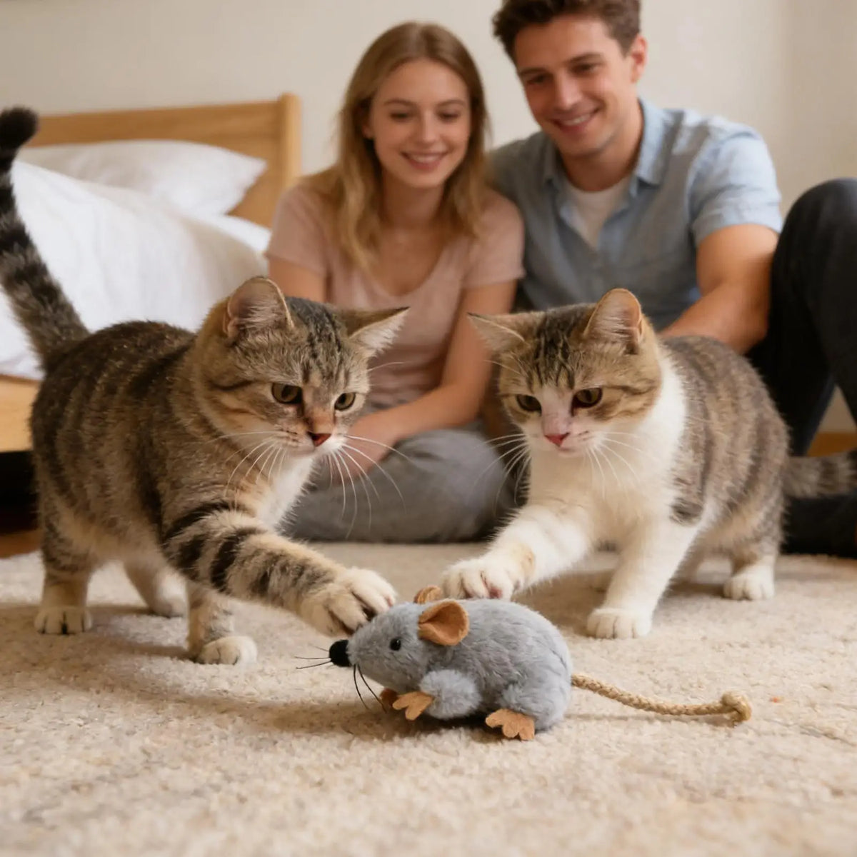 Interactive Plush Mouse Cat Toy with Sound