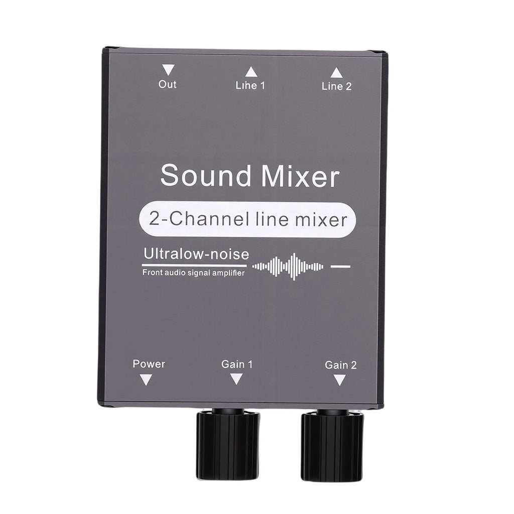 Mezclador/conmutador de audio estéreo de 2 canales y 3,5 mm