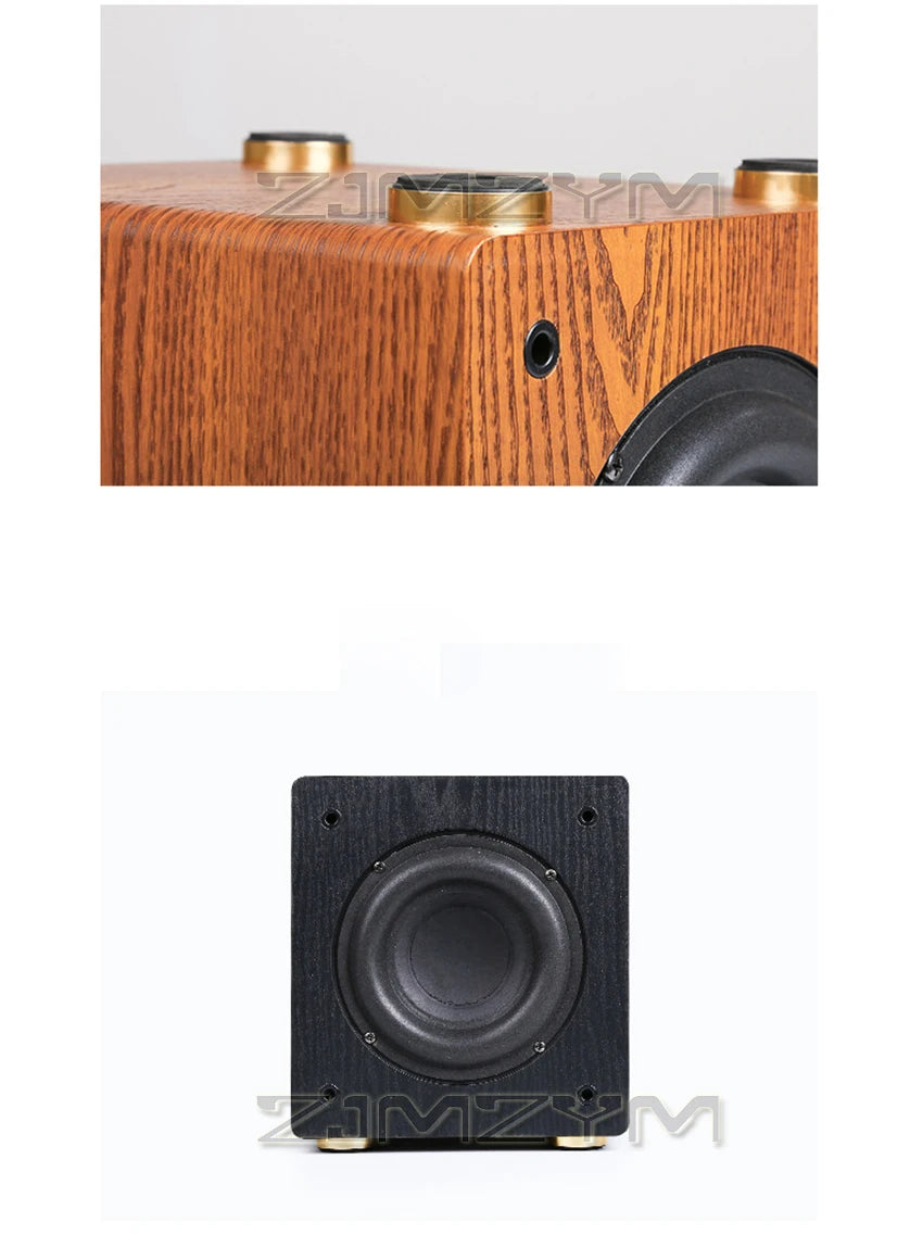 6.5-inch Large Magnetic Steel Subwoofer With Ultra-low Frequency And Passive Subwoofer 2.1 5.1 Home Theater Wooden Sound System
