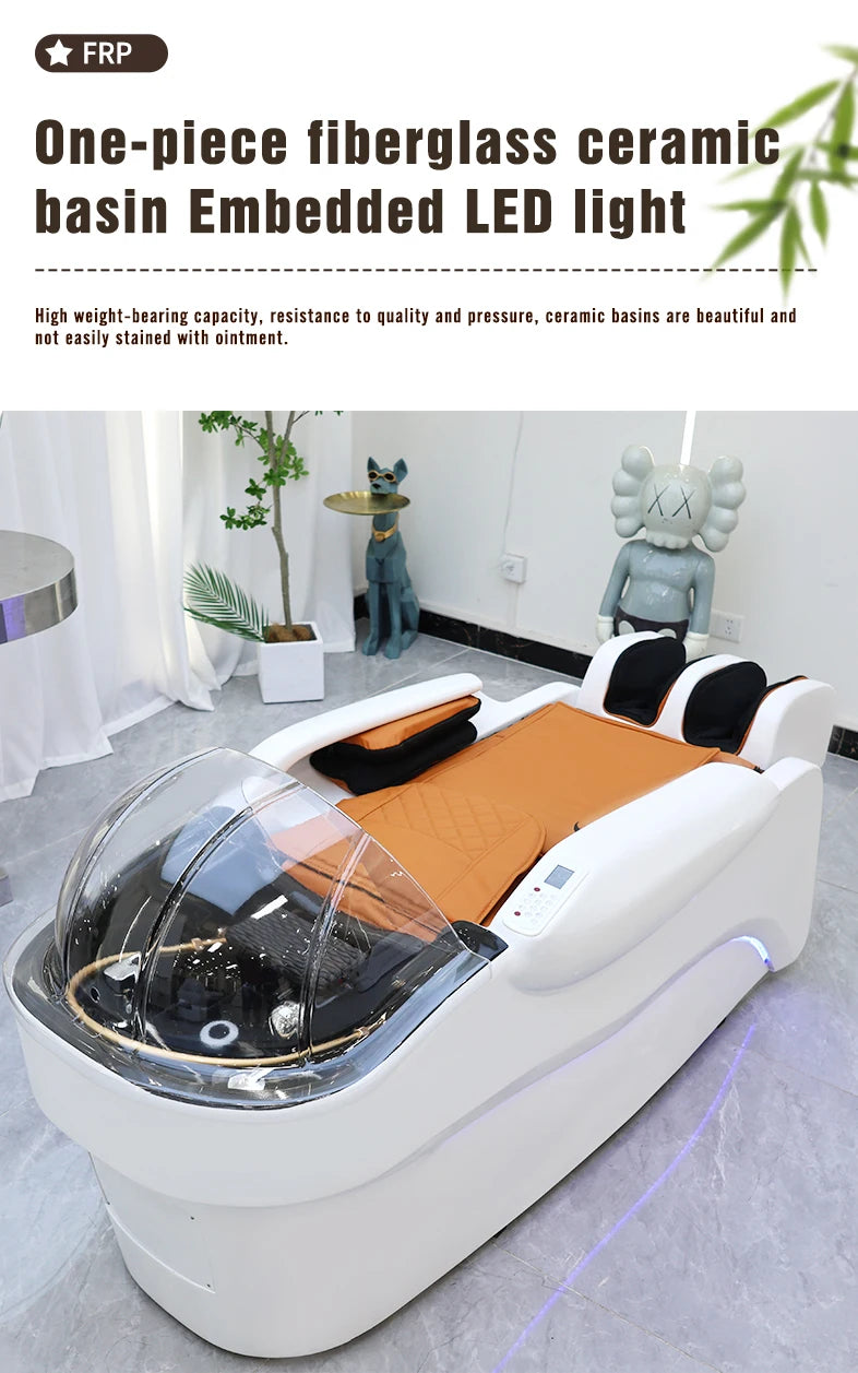 Ceramic Shampoo Station with Massage Bed