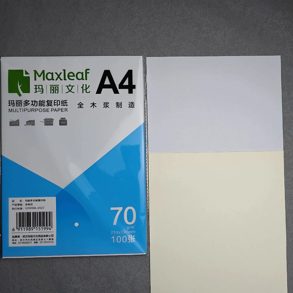 100pcs/lot A4 White Printer Paper Office Suppliesdraft Multi-purpose Business Printing Information Draft Wood Pulp Copy Papers