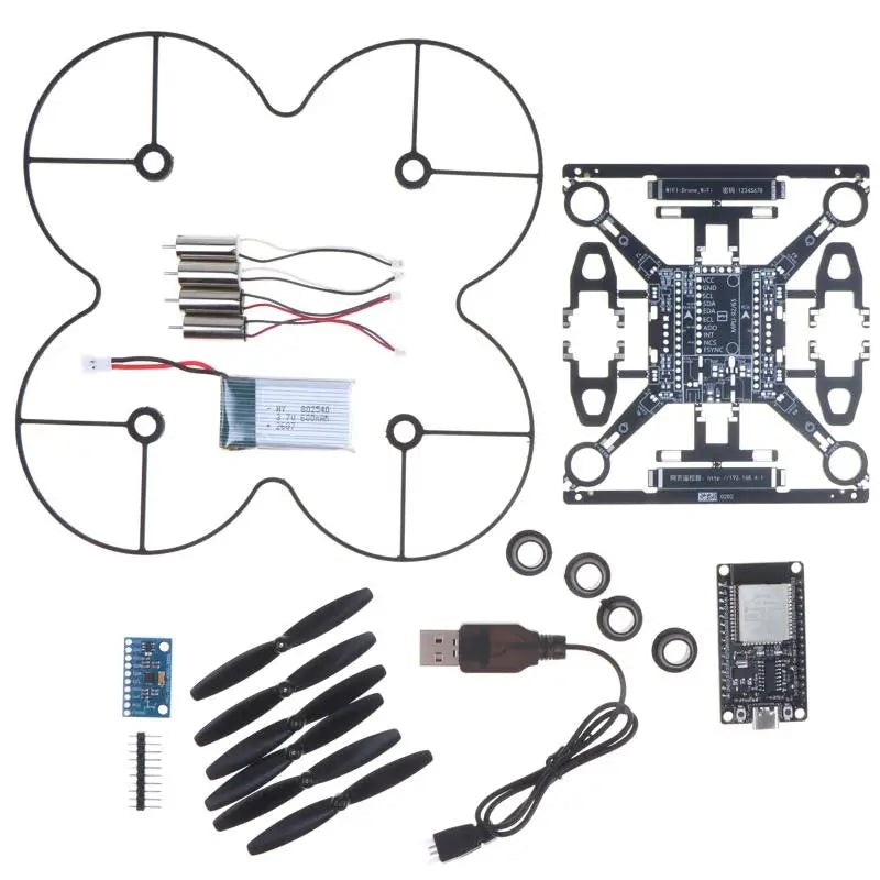 Open Source Programmable Mini DIY Drone with PCB Propeller Guards Perfect for STEM Enthusiasts Teenager Educational Practice