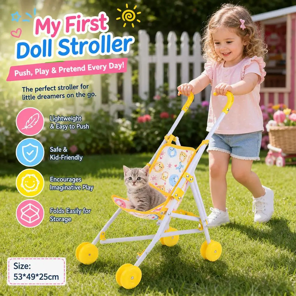 Foldable Doll Stroller Toy