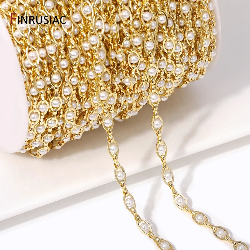 14K Gold-Plated Brass Chain for Jewelry Making