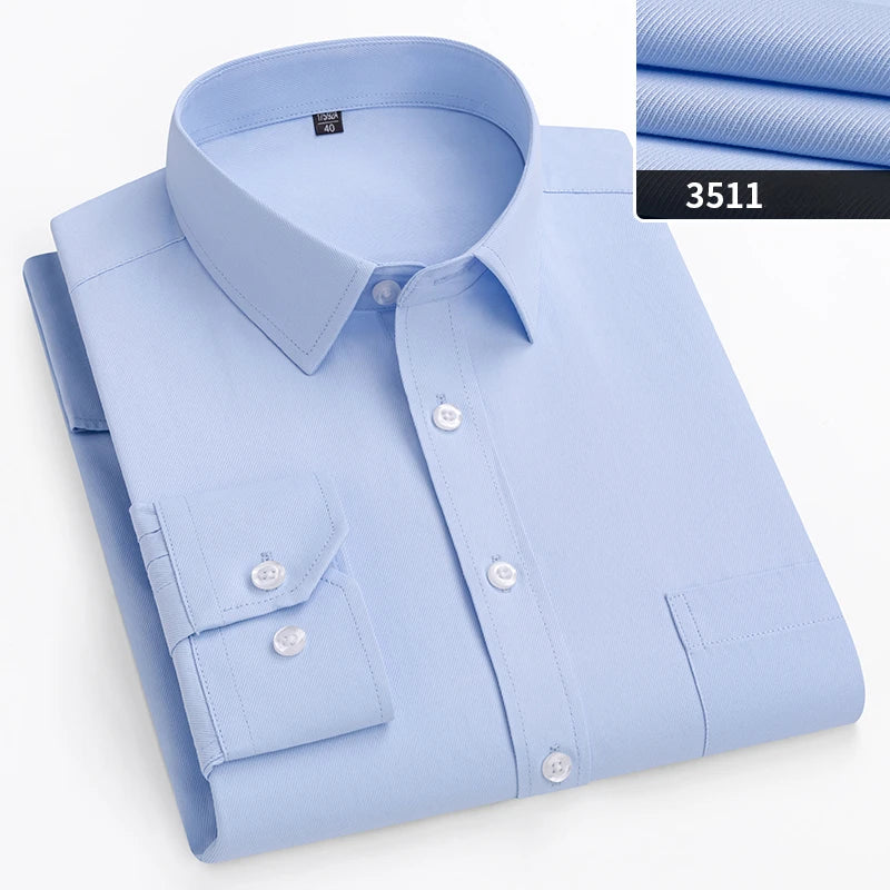 Men’s Slim-Fit Long-Sleeve Business Shirt