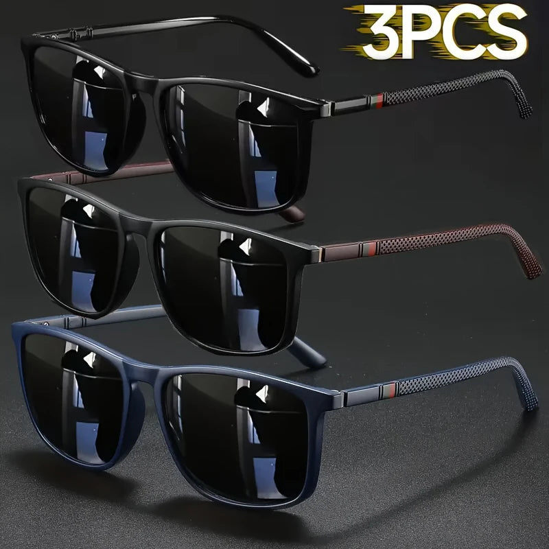 Vintage Square UV400 Sunglasses – 2/3 Pack