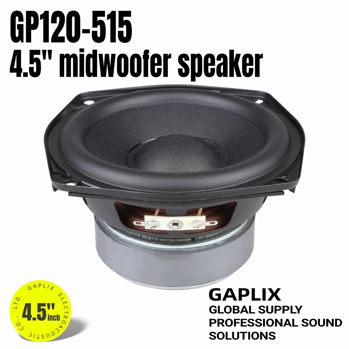 MW Audio 4.5" Subwoofer 4 Ohm 40W, 25mm Voice Coil Long Throw High Performance Bass Woofer 120mm