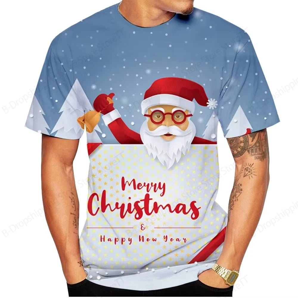 Men’s Santa Claus Christmas Graphic T-Shirt