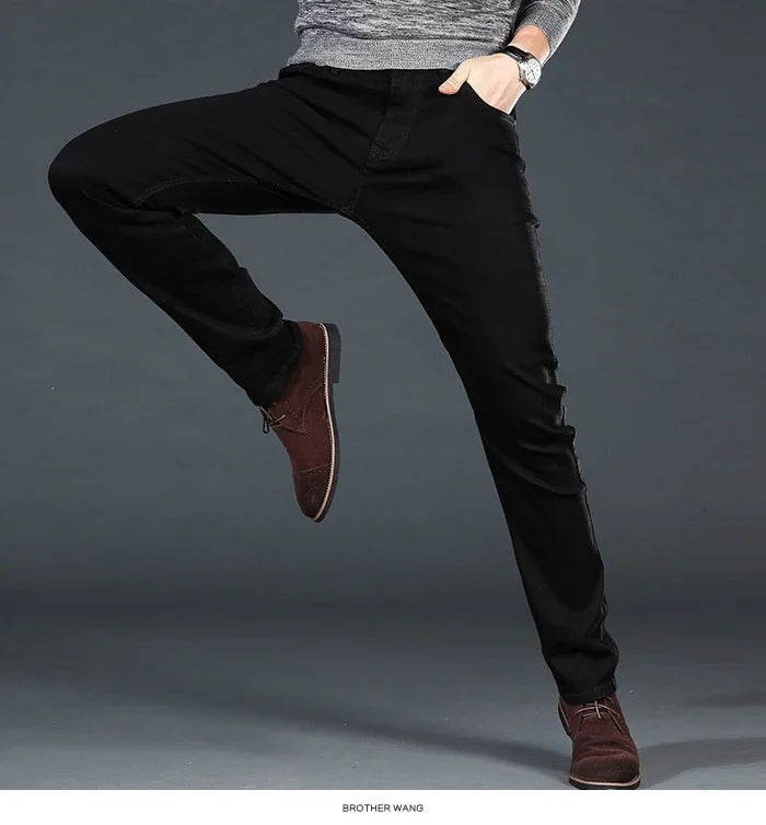 Men’s Black Straight-Leg Denim Jeans