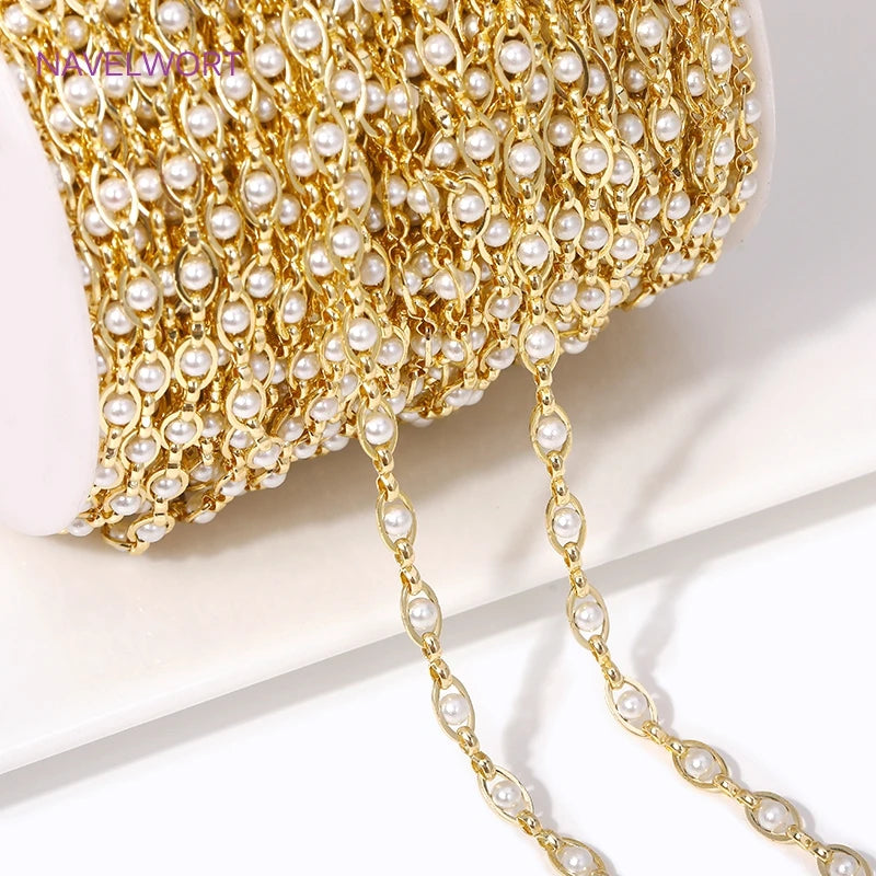 14K Gold-Plated Brass Jewelry-Making Chain