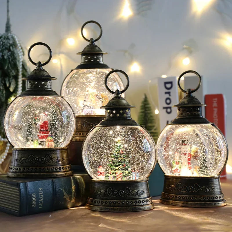 Christmas Crystal Ball Ornament – Santa, Tree & Snowman Designs