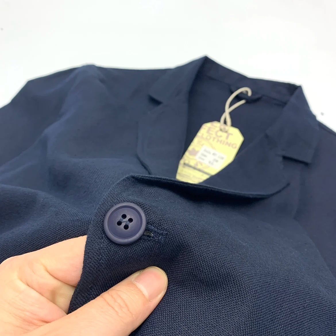 Chaqueta de traje para hombre de algodón y lino estilo japonés