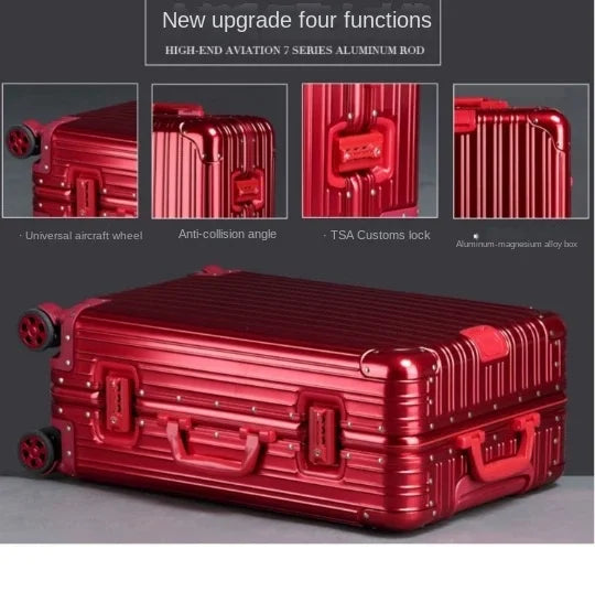 Aluminum-Magnesium TSA Lock Travel Suitcase