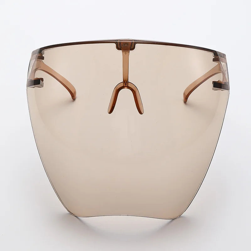 Full-Face Shield Sunglasses - Brown