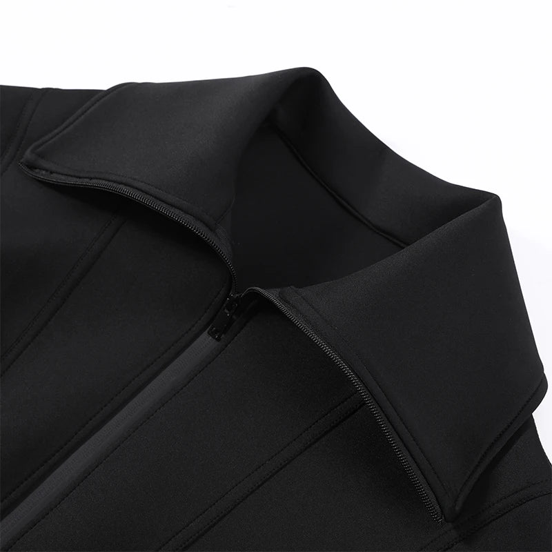 Casual Women's Waist Cinched Cropped Jackets Lapel Zipper Puff Sleeve Female Coats 2026 Spring Lady Fashion Commute Outwear Padilla Innovations LLC