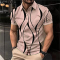 Men’s Geometric Print Short-Sleeve Polo Shirt
