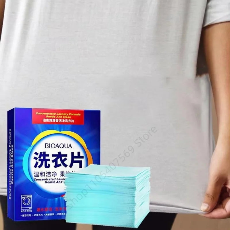 40Pcs  Laundry Tablets Concentrated Washing Powder Laundry Soap Washing Machine Clothing Strong Cleaning Sheets Detergent