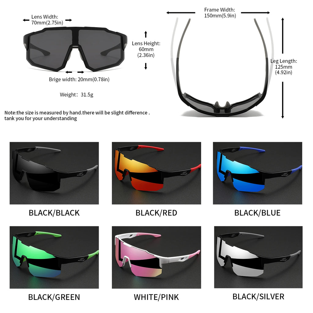 Gafas de sol deportivas envolventes de gran tamaño