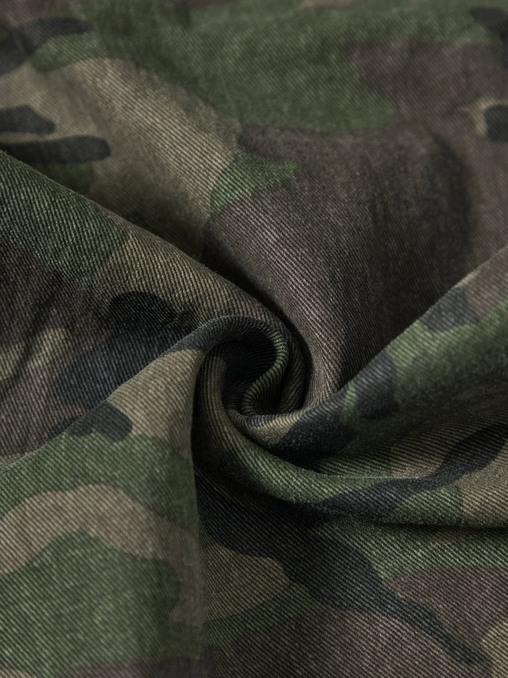 Men’s Army-Green Multi-Pocket Utility Cargo Jeans