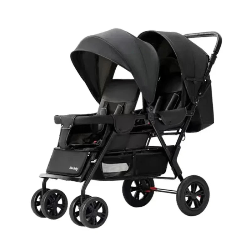 Foldable Tandem Double Baby Stroller