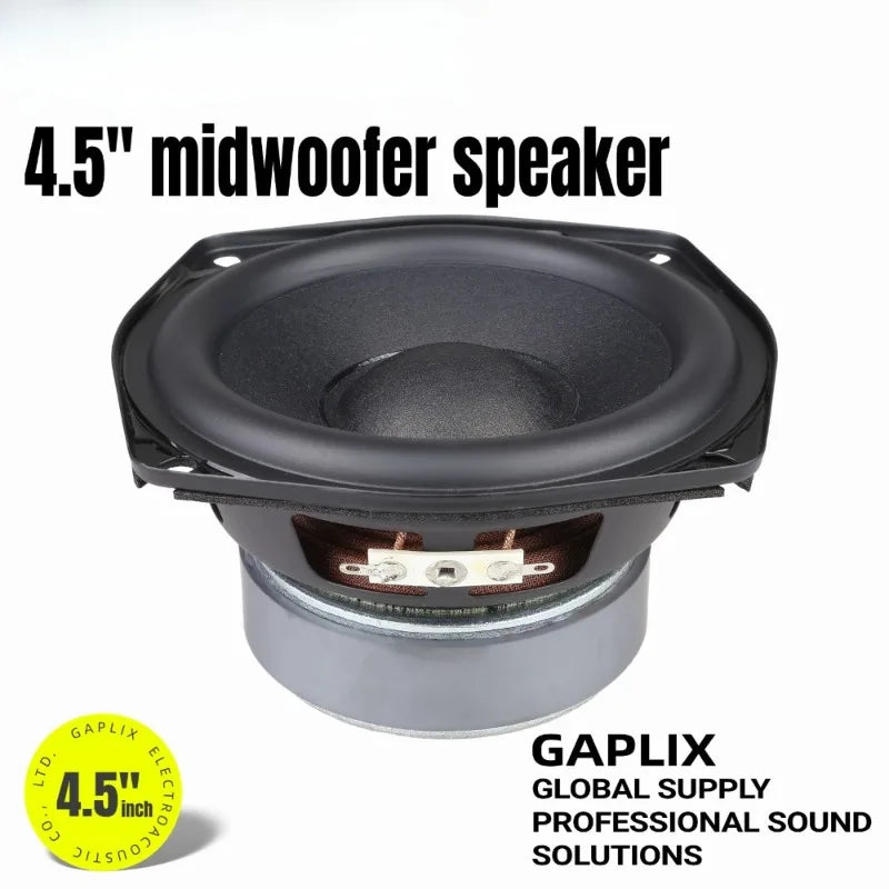 MW Audio 4.5" Subwoofer 4 Ohm 40W, 25mm Voice Coil Long Throw High Performance Bass Woofer 120mm