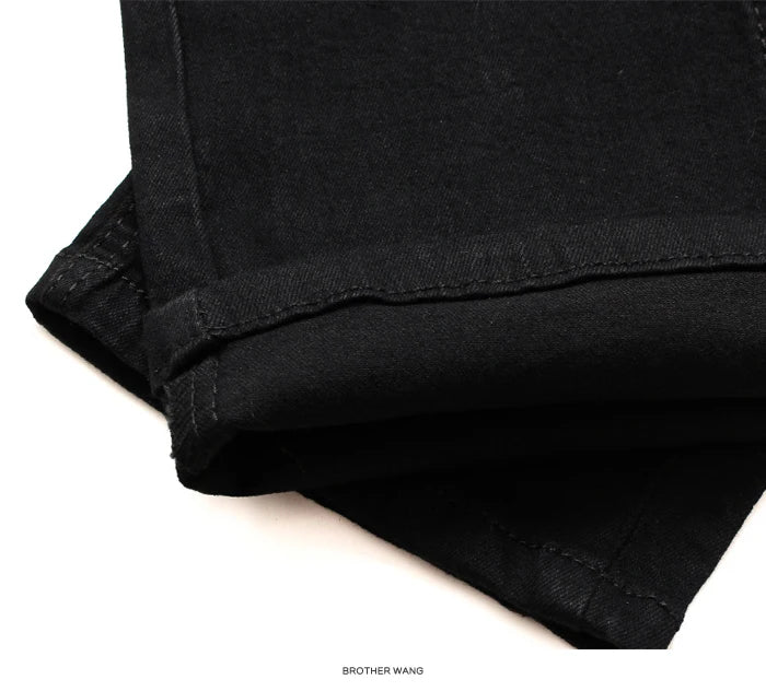 Men’s Black Straight-Leg Denim Jeans