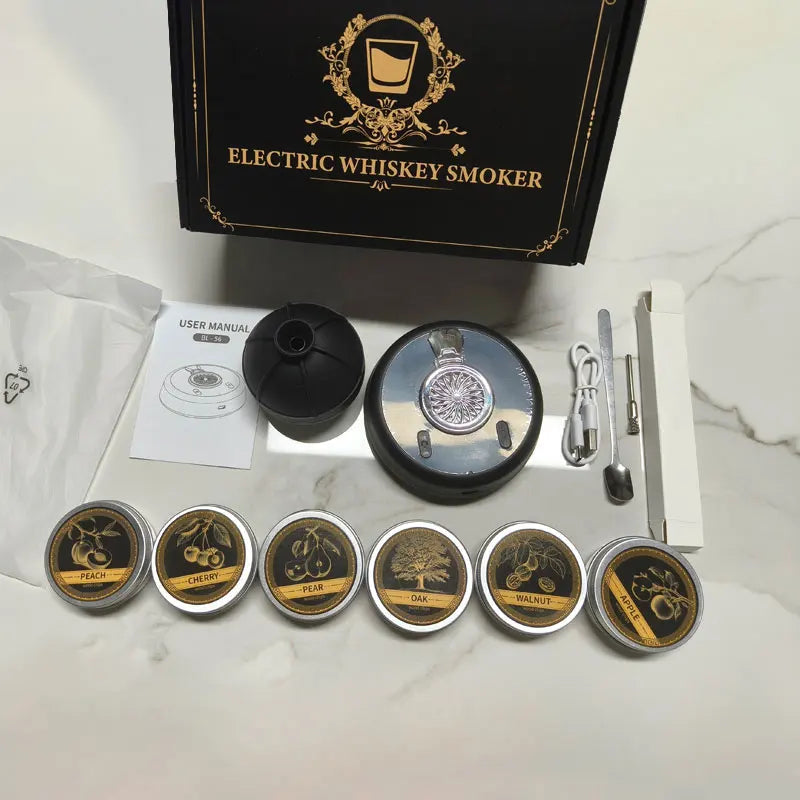 Kit reutilizable para ahumar cócteles y whisky