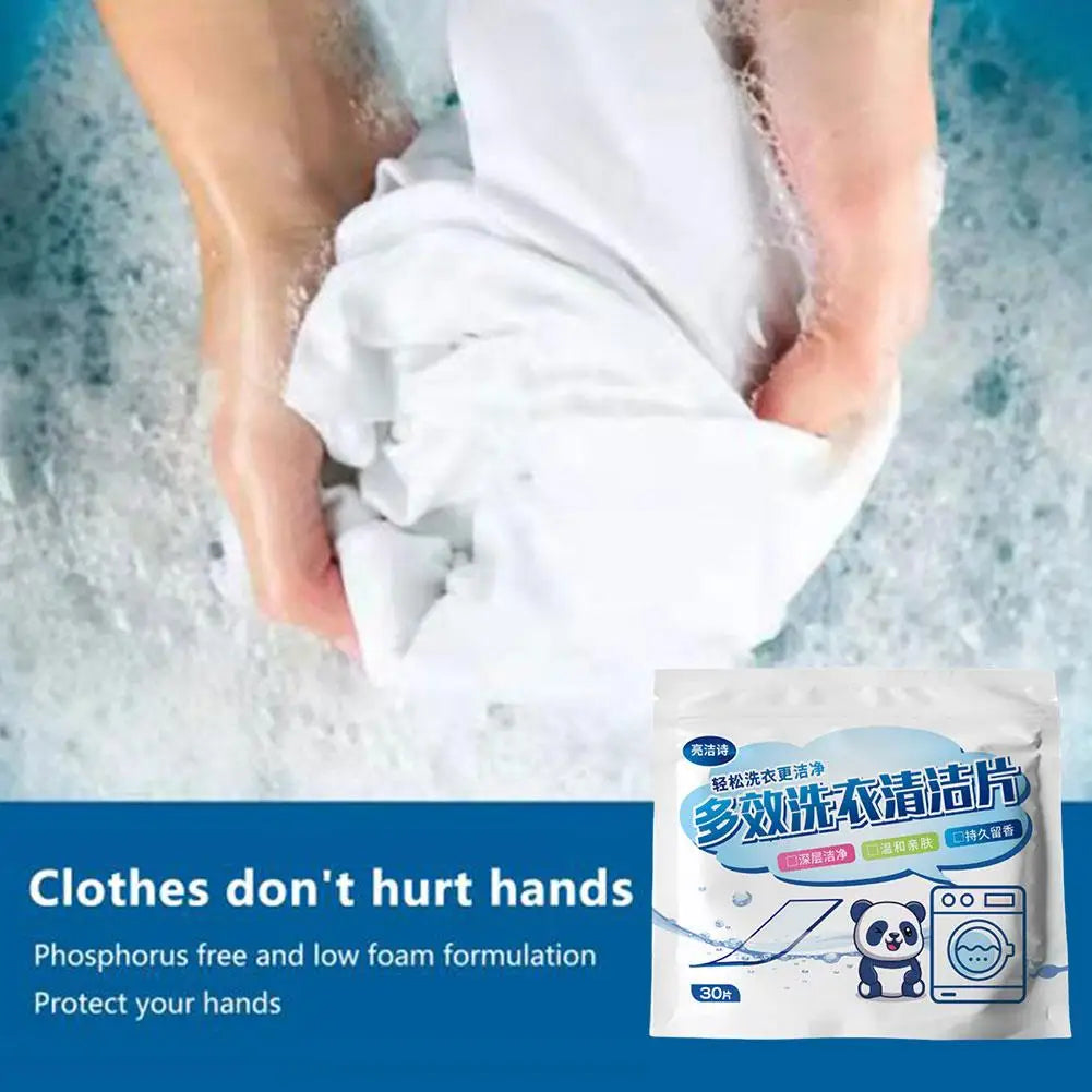 Detergent For Washing Machines Laundry Tablets Underwear Children's Clothing Laundry Soap Bubble Paper Clothing Cleaning Tools