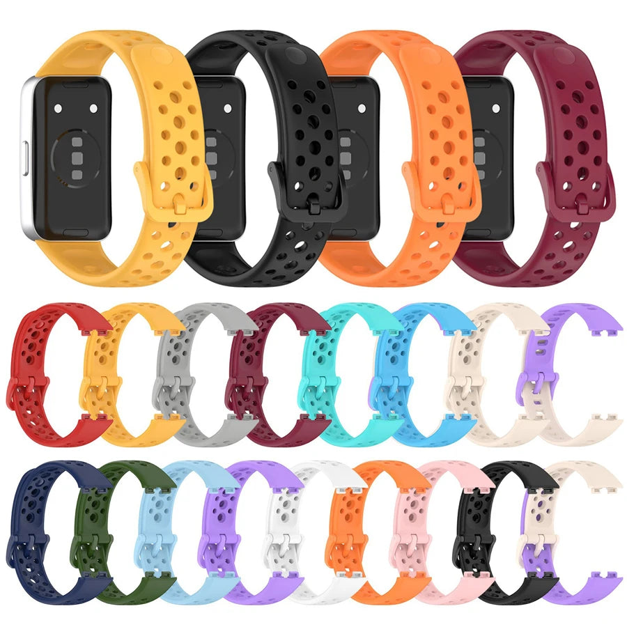 Huawei Band 8/9/10 Breathable Silicone Strap