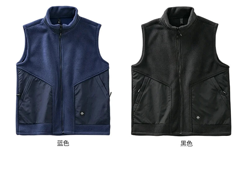 DUKEEN Men’s Stand-Collar Zip Vest