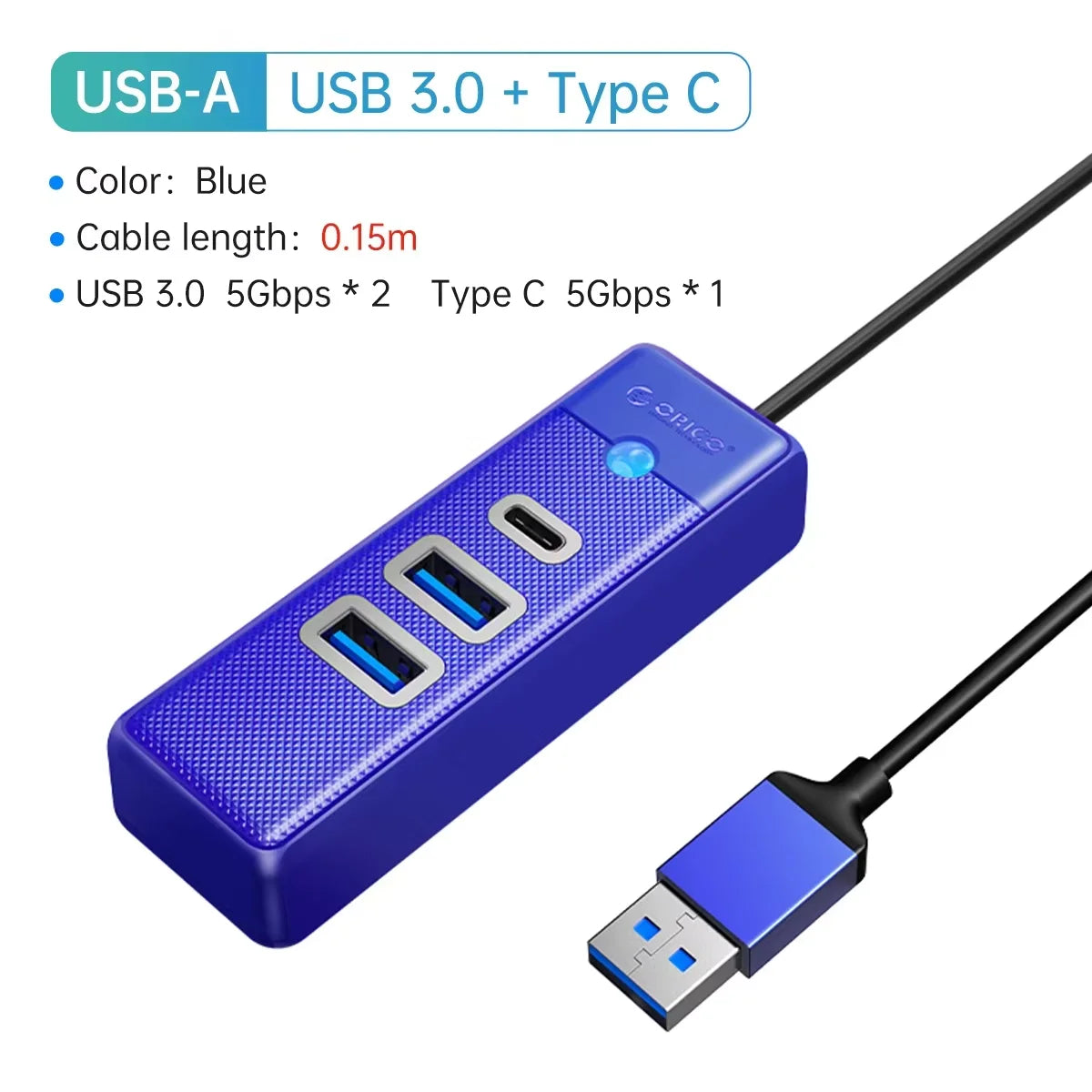 ORICO 5Gbps USB 3.0 Hub – USB-A & USB-C Options