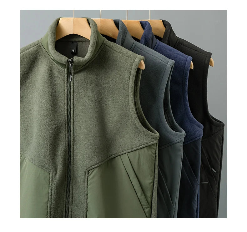 DUKEEN Men’s Stand-Collar Zip Vest